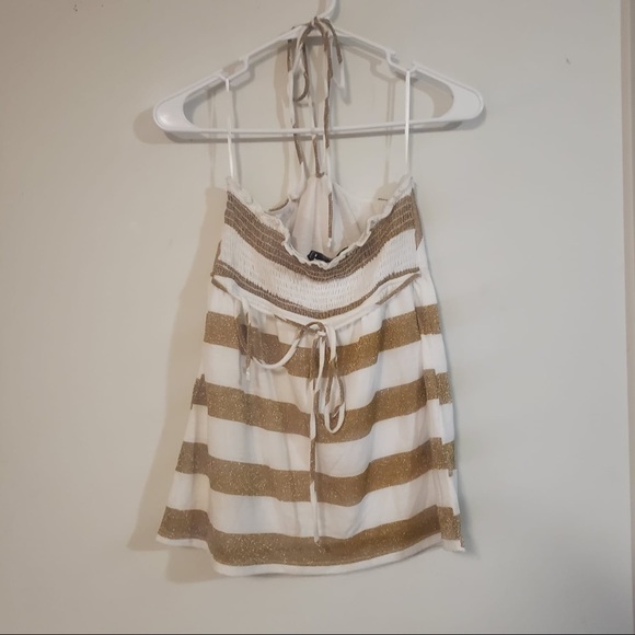 Guess halter top gold and white - Picture 2 of 5